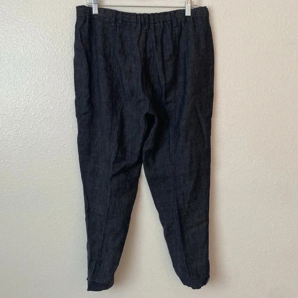 Eileen Fisher XS Charcoal Grey Linen Pants - Picture 9 of 10